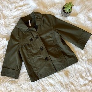 NWOT! Old Navy Olive Peacoat Jacket 3/4W Sleeves